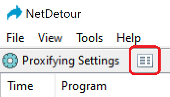 Error Log toolbar button